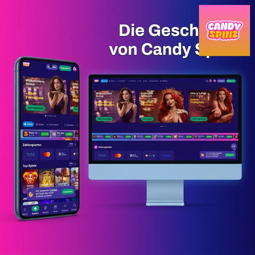Candy Spinz Online-Casino Logo – gegründet 2024, lizenziert von MGA, betrieben von Rabidi N.V. auf Curaçao