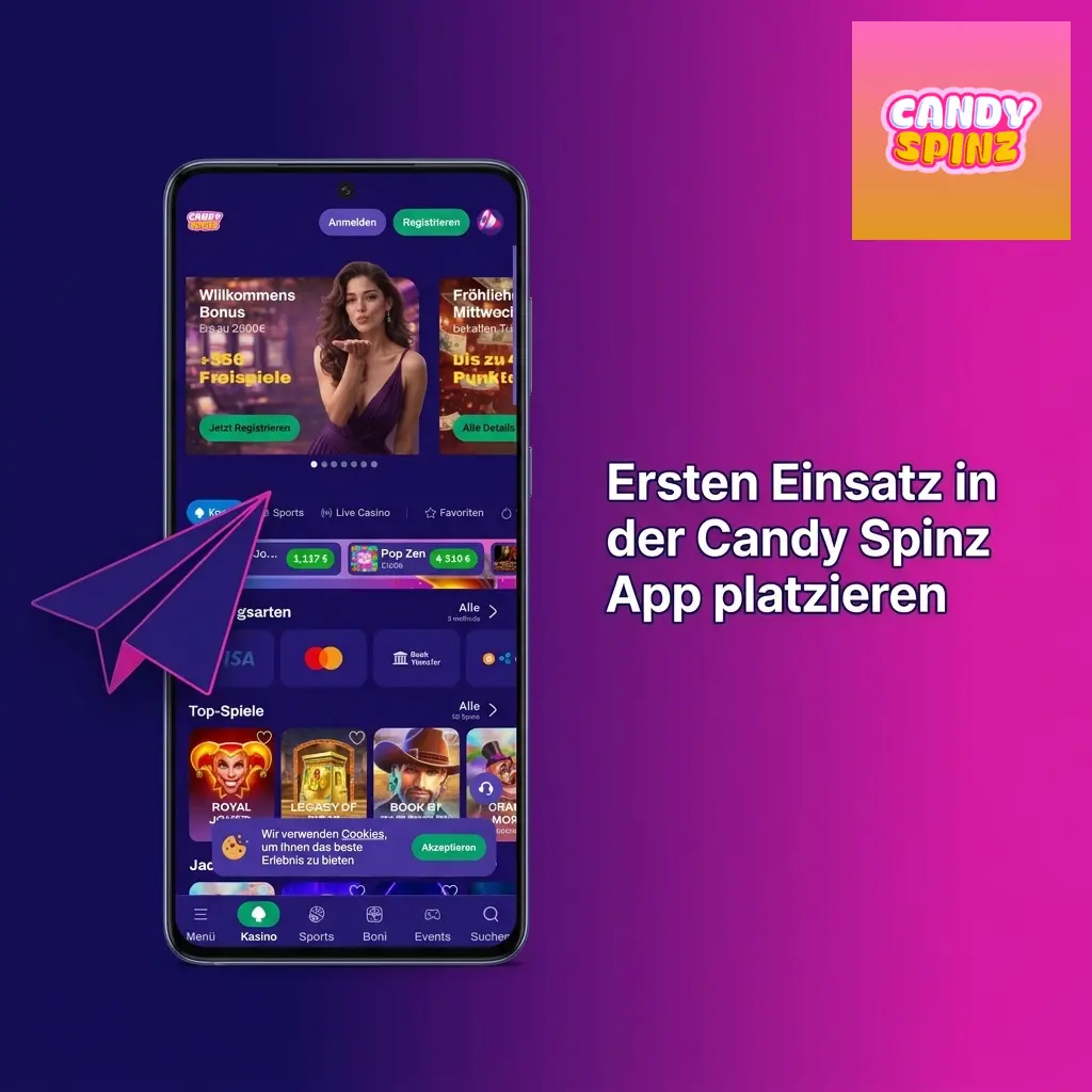 Candy Spinz App Sportwetten platzieren – Schritt-für-Schritt-Anleitung für Bundesliga und Champions League
