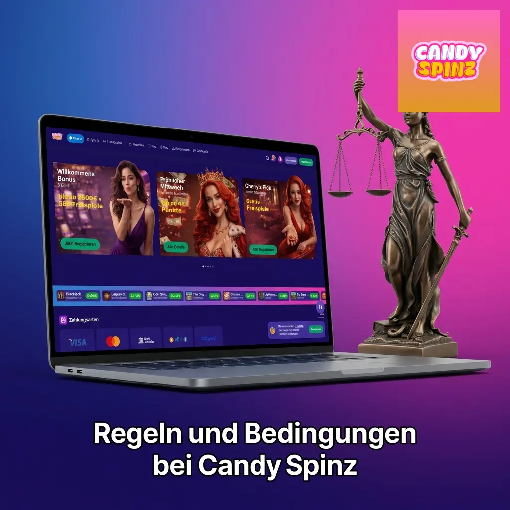 Candy Spinz AGB: Regeln zu Konten, Boni, KYC-Verifizierung und Kontosperrung für Spieler in Deutschland