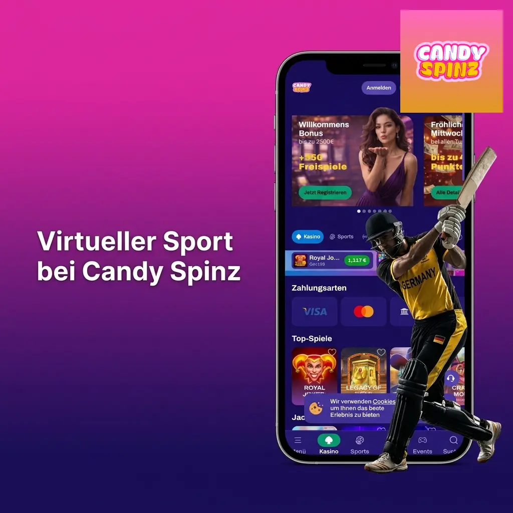 Virtueller Sport bei Candy Spinz: Fußball, Pferderennen & Formel-1 rund um die Uhr wetten